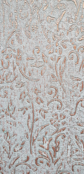 Шпалери вінілові на флізеліні Marburg Aura метрові маленькі квіти темне золото на темно-сірому структурні Київ - фото 2