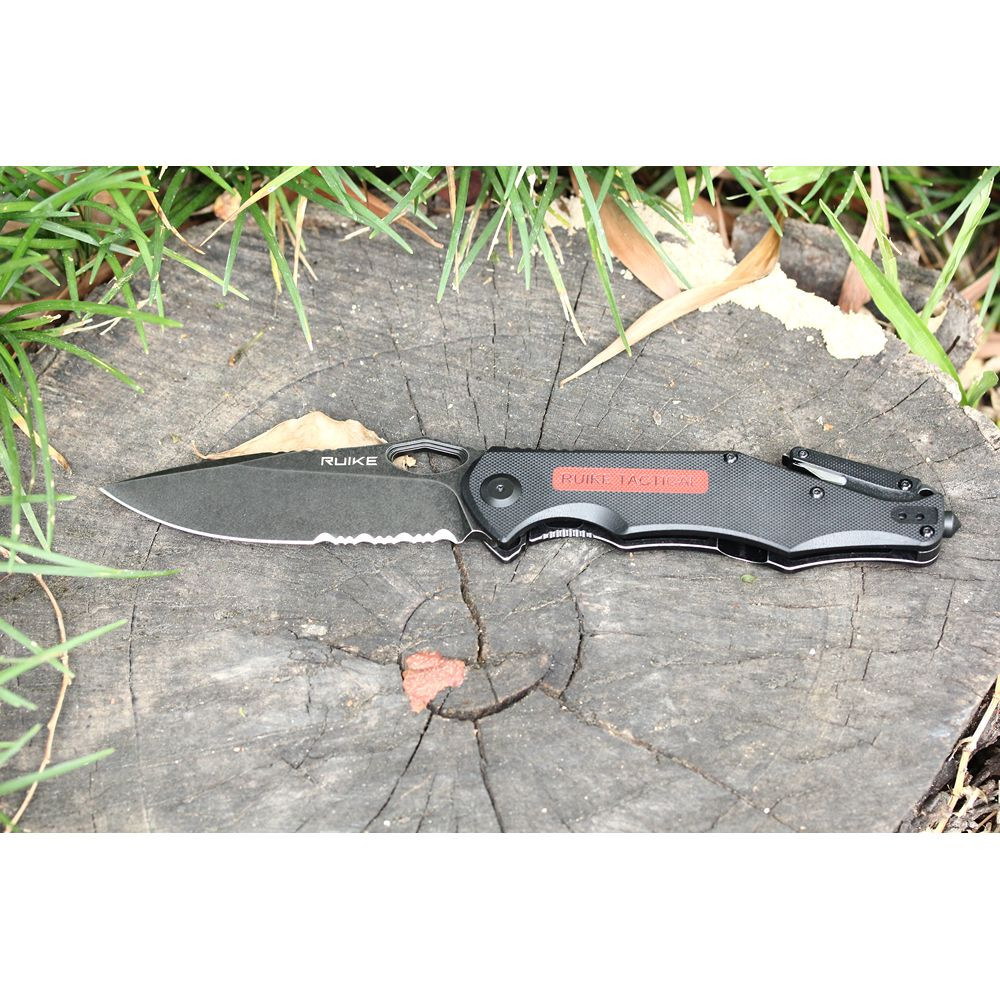 Ніж складаний мисливський Ruike M195, (10.8 см) D2 / G10 чорний Київ - фото 10