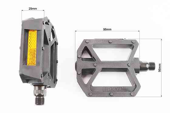 Педалі BMX 9/16" (112x96x25mm) пластикові, чорні WP408 Київ