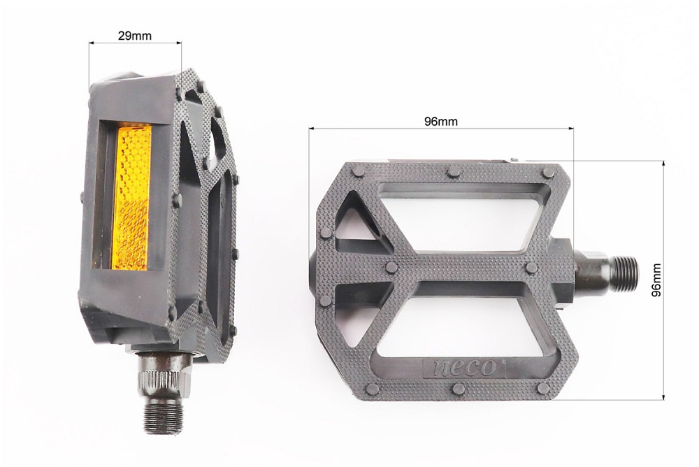 Педалі BMX 9/16" (112x96x25mm) пластикові, чорні WP408 Київ - фото 2