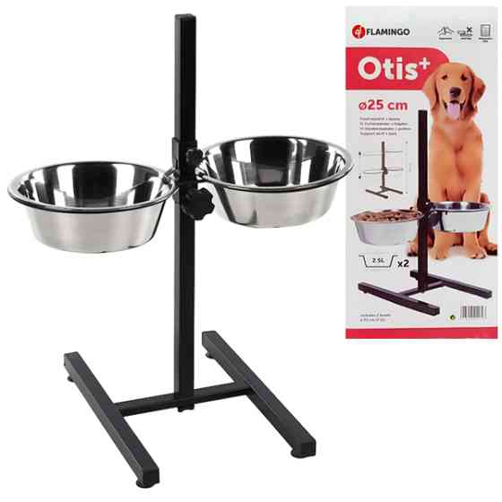 Flamingo Otis+ H-Stand М ФЛАМІНГО ОТІС+ миски для собак на штативі, 2х2.5л Київ
