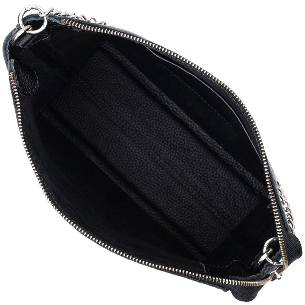 Якісна жіноча сумка з натуральної шкіри Чорна (GRANDE PELLE) Київ - фото 10