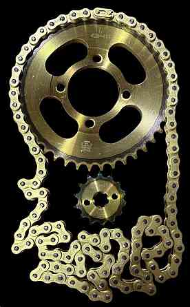 Зірки трансмісії (пара) Delta 428-14T + 428-41T (+ланцюг 104L) золота -2 Мукачево