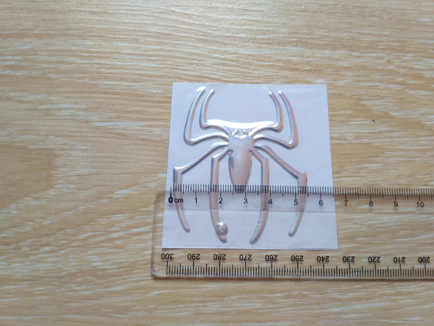 Наклейка на авто, мото Павук опукла Срібло Київ - фото 2