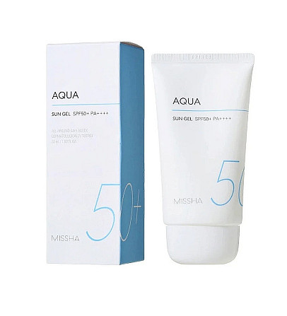 Зволожуючий сонцезахисний гель на хімічних фільтрах All-Around Safe Block Aqua Sun Gel SPF50+/PA++++ Missha 50 мл Вінниця - фото 2