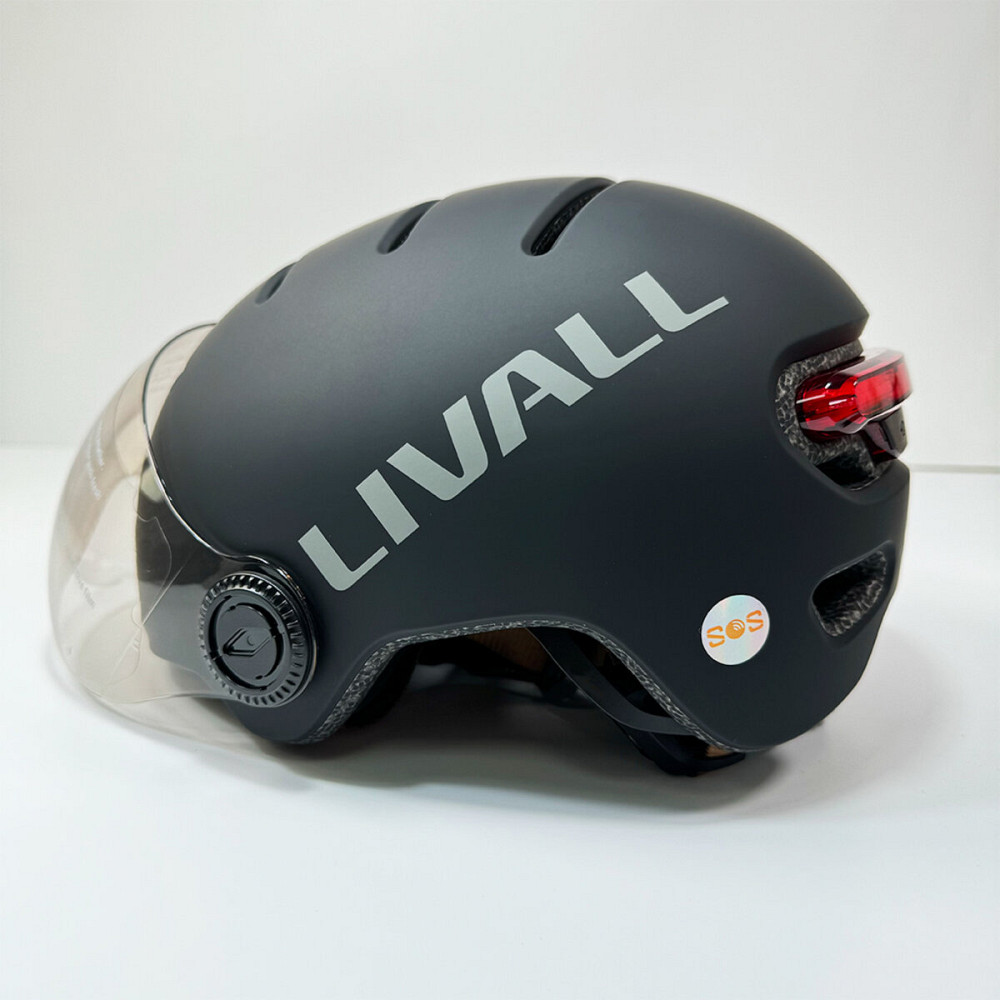 Захисний шолом Livall L23 (M) Dark Night (54-58см), сигнал поворотів та стопів, додаток, зйомний візор (пульт BR80 в комплекті не іде) (LIV-000L23-521 Київ - фото 3