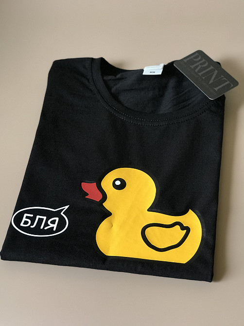 Женская\Мужская футболка 100% хлопок  с надписью  - БЛЯ S Черновцы - изображение 1