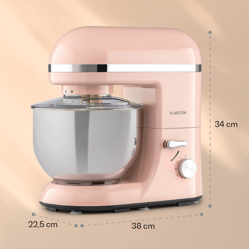 Кухонний комбайн Bella Elegance 2000 Вт/2,7 к.с./5.2 літра з неіржавкої сталі без BPA троянда (Німеччина, Рівне - фото 7