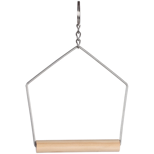 Flamingo Swing + Wooden Perch ФЛАМІНГО ГОЙДАЛКА з дерев’яною жердочкою, іграшка для птахів Київ - фото 1