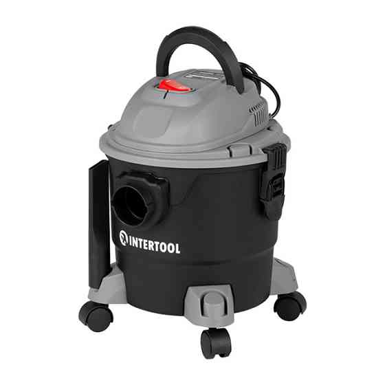 Пилосос будівельнийINTERTOOL DT-1015 , 1,0 кВт, >17 кПа, бак 15 л пластик, шланг 1,5 м - легкий і мобільний Львів