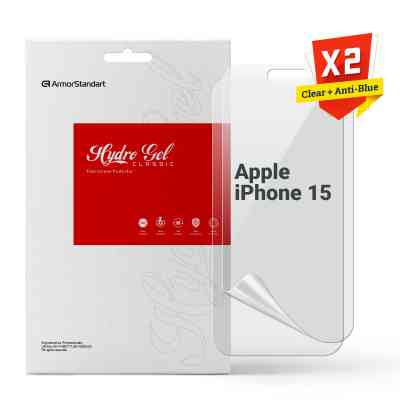 Плівка захисна Armorstandart Kit Clear + Anti-Blue Apple iPhone 15 (ARM80677) Вінниця