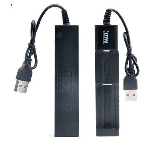 Зарядное устройство USB черное для аккумуляторов 18650, CR123A и других литий-ионных элементов питания Киев - изображение 5