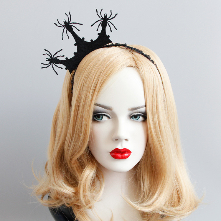 Обруч на Хэллоуин Пауки на короне one size черный Киев - изображение 5