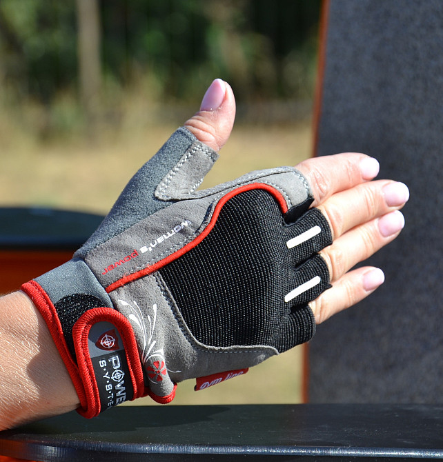 Рукавички для фітнесу Power System PS-2570 Woman’s Power жіночі Black/Red M Кам'янське - фото 5