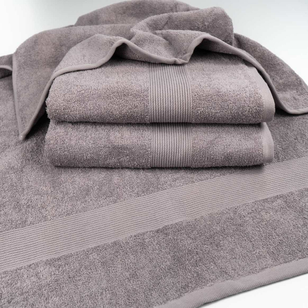 Банний махровий рушник з бордюром GM Textile 70х140см 400г/м2 (Кавовий) Суми - фото 5