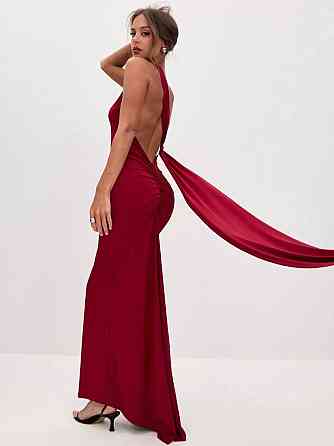 Жіноче елегантне романтичне максіплаття з мікродайвінгу Бордовий Одеса