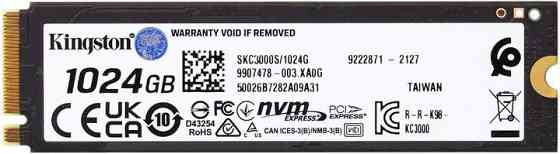 Накопичувач SSD 1 TB Kingston KC3000 M.2 2280 PCIe 4.0 x4 NVMe 3D TLC (SKC3000S/1024G) M.2 2280 Харків