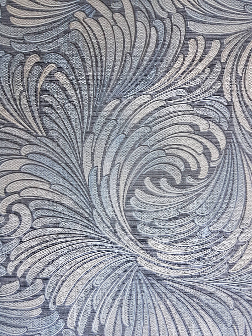 Шпалери метрові вінілові на флізелін Grandeco Poem геометрія абстракція мазки віяло блакитні білі на сірому Київ - фото 2