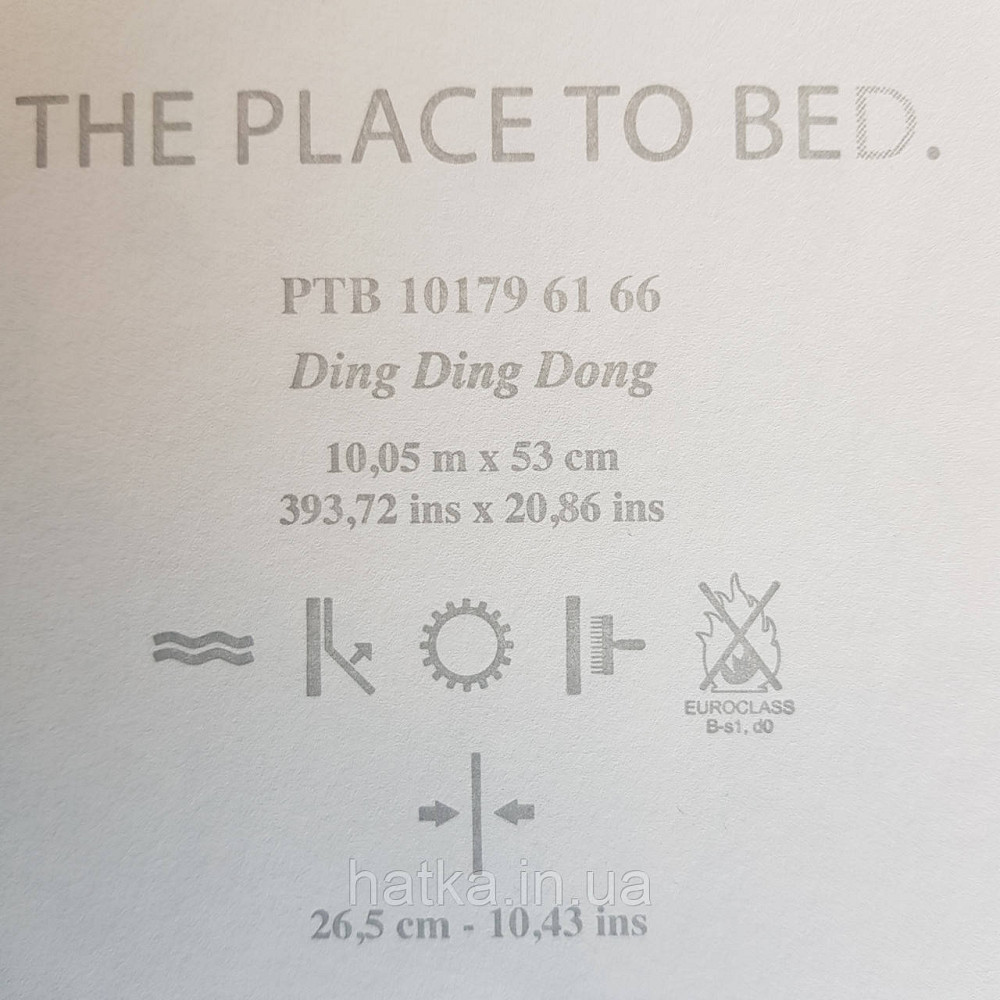 Шпалери вінілові на флізелін Caselio The Place to bed 0.53х10 м яскраві великі білі квіти на синьо сірому тлі Київ - фото 4