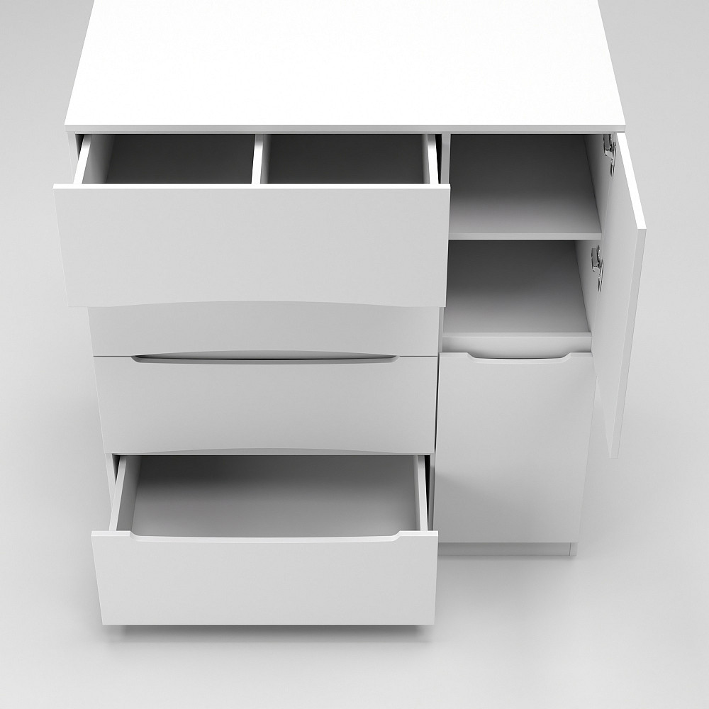 Комод Дельта №2, Белый, 1090/610/1200 Львов - изображение 3