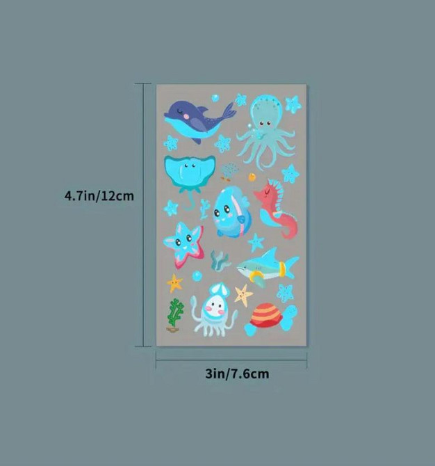 20 листов флуоресцентных тату Светящиеся, водостойкие Киев - изображение 2