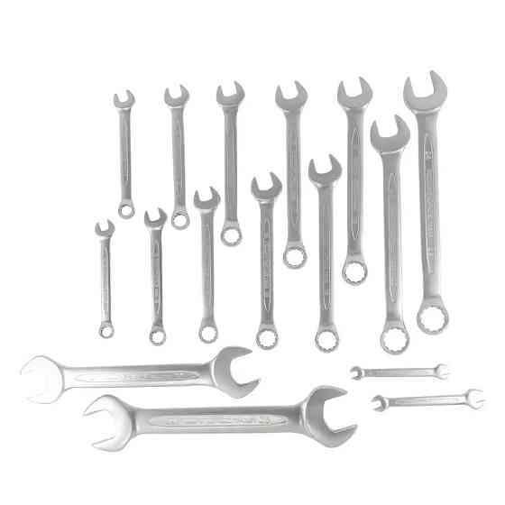 НЕМАЄ в НАЯВНОСТІ Набір ключів комбінованих та ріжкових 16пр. ROCKFORCE Одесса