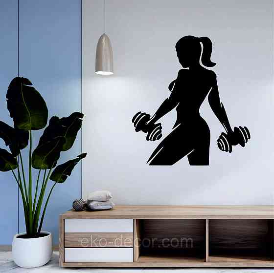 Декоративне настінне 3D Панно «Бодібілдінг» Декор на стіну з об'ємом 70*63 см, Чорний Київ