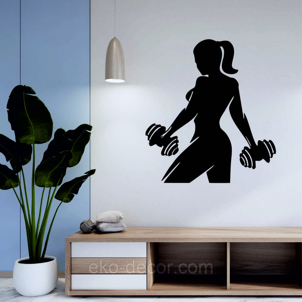 Декоративне настінне 3D Панно «Бодібілдінг» Декор на стіну з об'ємом 70*63 см, Чорний Київ - фото 1