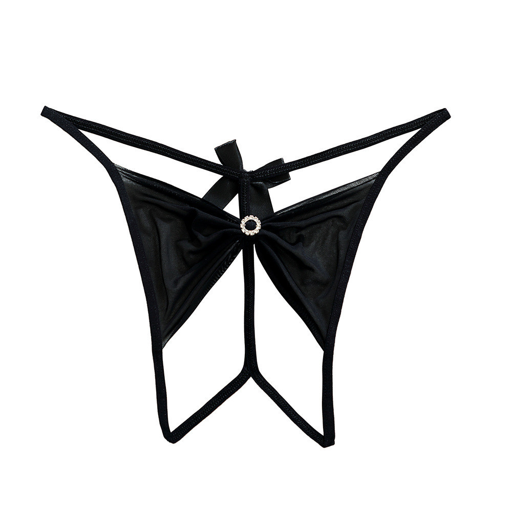 Трусики з розрізом у формі бантика one size чорний Київ - фото 3