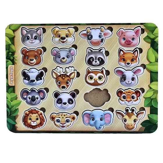 Деревянный пазл-сортер 