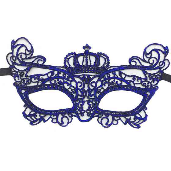 Венеціанська маскарадна маска для обличчя one size синій Київ