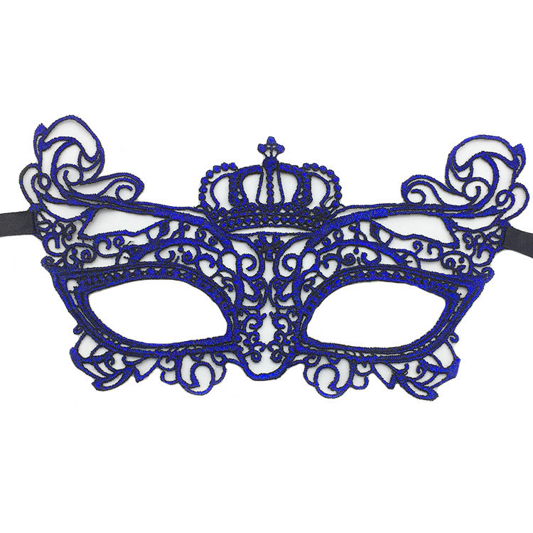Венеціанська маскарадна маска для обличчя one size синій Київ - фото 2