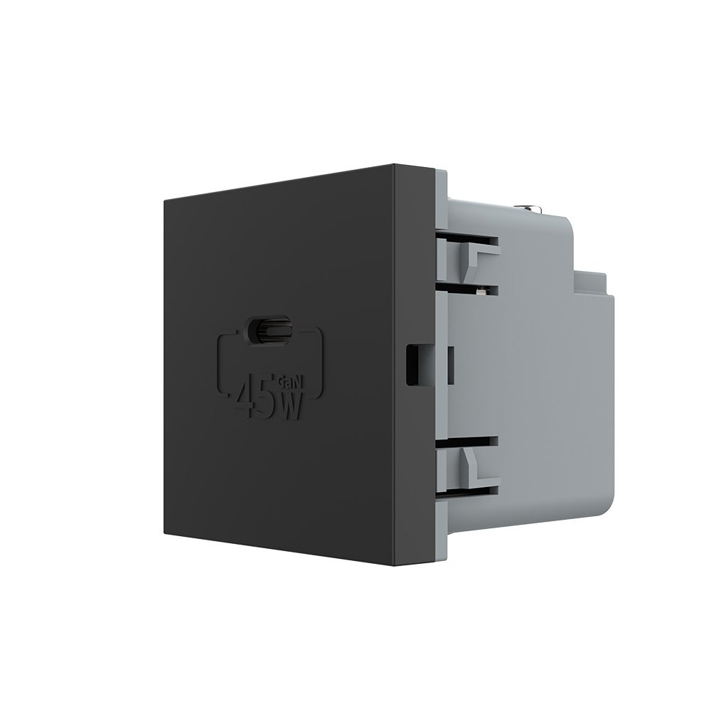 LIVOLO USB Type-C розетка LIVOLO, PD 45W, Power Delivery, швидка зарядка, чорна, модуль (VL-FCU Коломия - фото 10