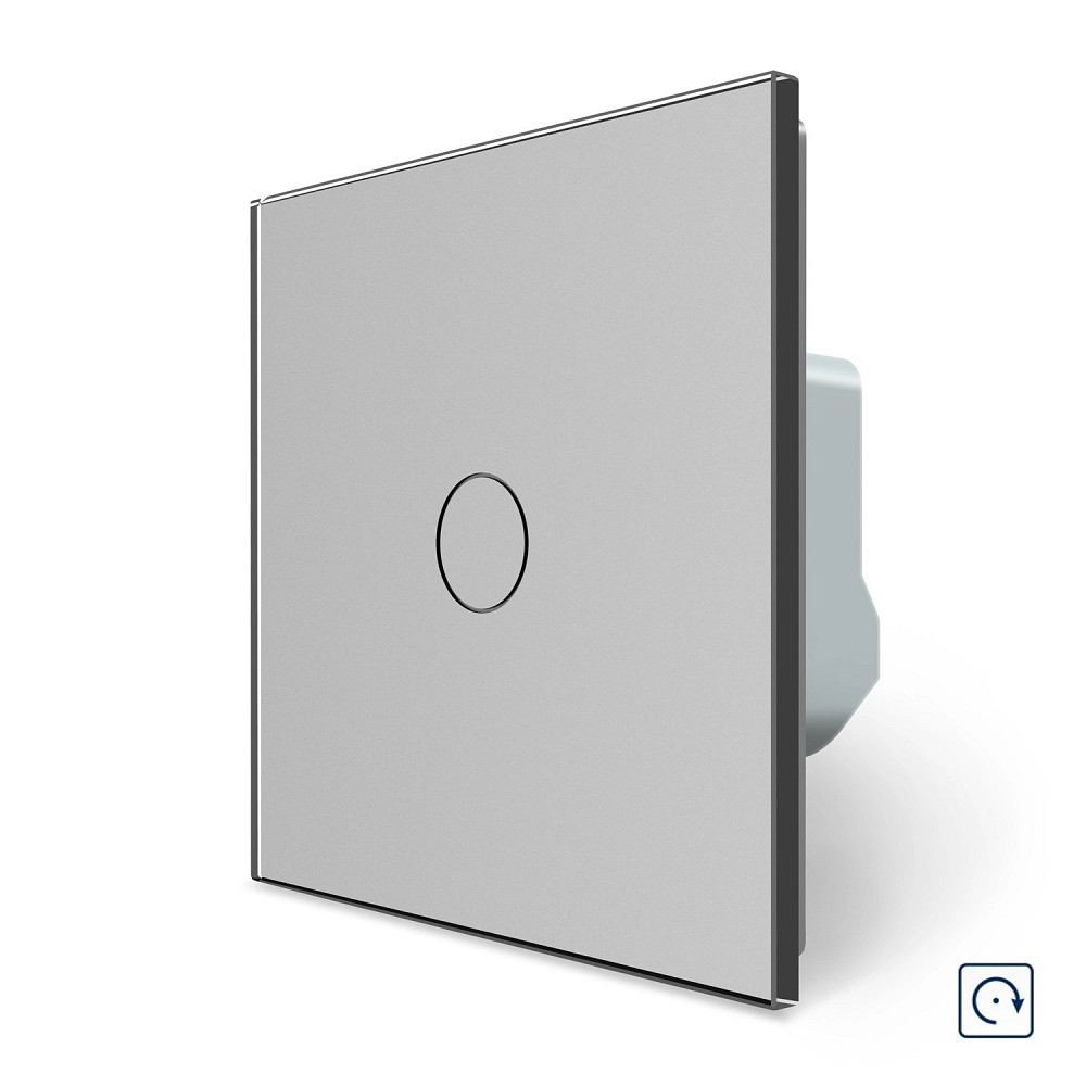LIVOLO Сенсорна кнопка 1 сенсор Імпульсний вимикач Майстер кнопка Livolo сірий скло (VL-C701H-1 Коломия - фото 1