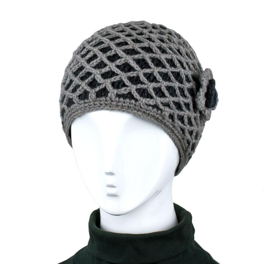 Шапка жіноча сіра з вовни Київ - фото 1