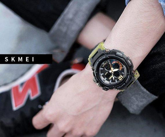 Чоловічий наручний годинник Skmei 1343 Halk Хакі Вінниця - фото 5