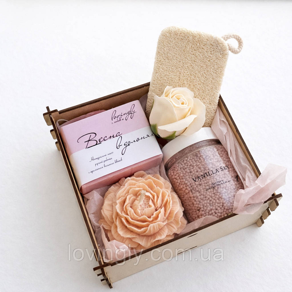 «Нежность весны» - подарок девушке с цветочным мылом и свечей Ирпень - изображение 4