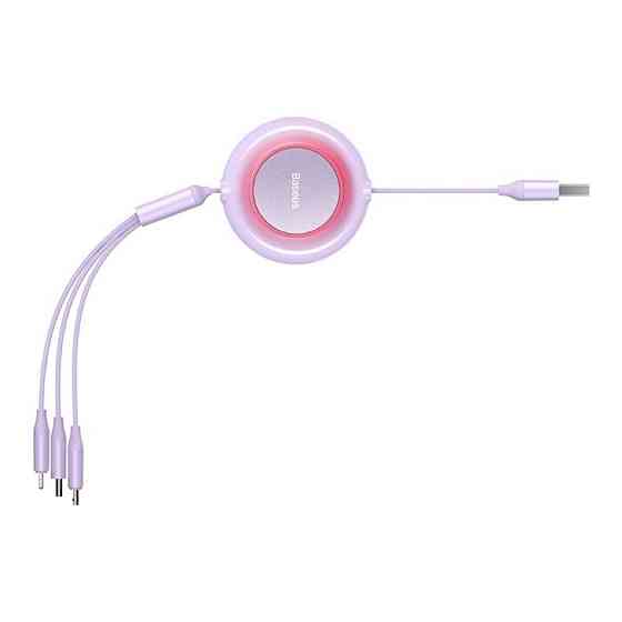 Кабель 3 в 1 USB / M+L+C Baseus Bright Mirror 2 Series висувний швидка зарядка та передача даних 3.5A 1.1m CAMJ010005 Одеса