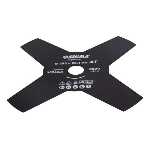 Ніж до садового тримера d255*25,4мм 4T SIGMA Житомир - изображение 2