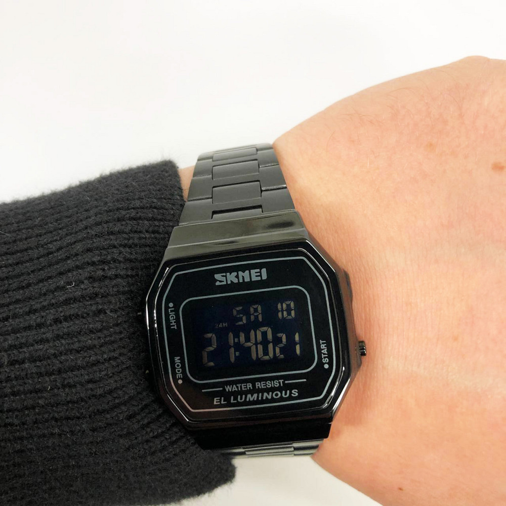 Часы квадратные Ретро SKMEI 1647BK, Часы old school, Часы спортивные армейские Ретро мужские DI-30 Львов - изображение 17