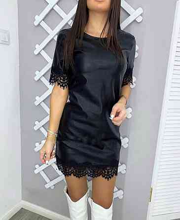 Сукня з екошкіри "Secret" оптом | Батал 50-52 Київ