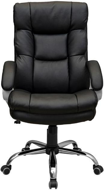 Офісне крісло керівника ManhattanDesign Хром AnyFix М-2 Натуральна шкіра Lux комбо Італія Black (Прогумовані колеса) Днепр - изображение 2