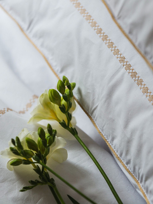 Ecotton Комплект постільної білизни Ecotton Євро з вишивкою та кантом український хрестик Gold Коломыя - изображение 2