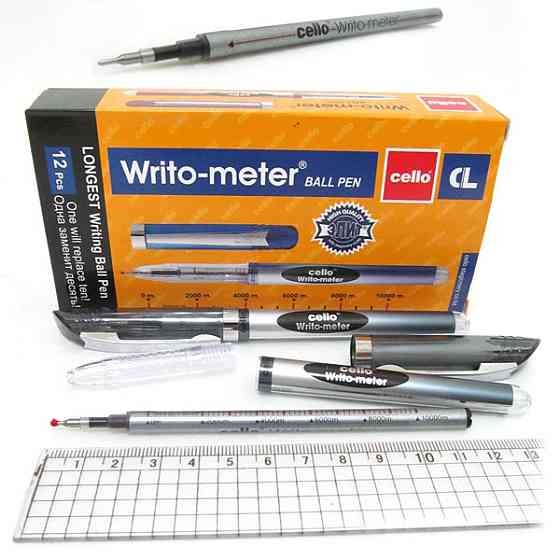 Ручка кулькова 10 км "Cello""Writo-meter" чорна, CL-8048-BK, шт Київ
