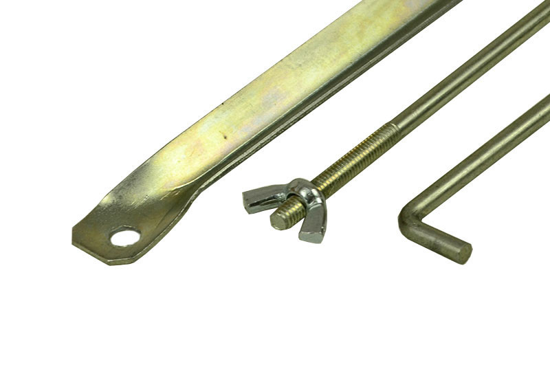 Планка 2101, 2102, 2103, 2106 (планка + крючок + барашки к-кт 3 шт) АКБ Мукачево - изображение 1