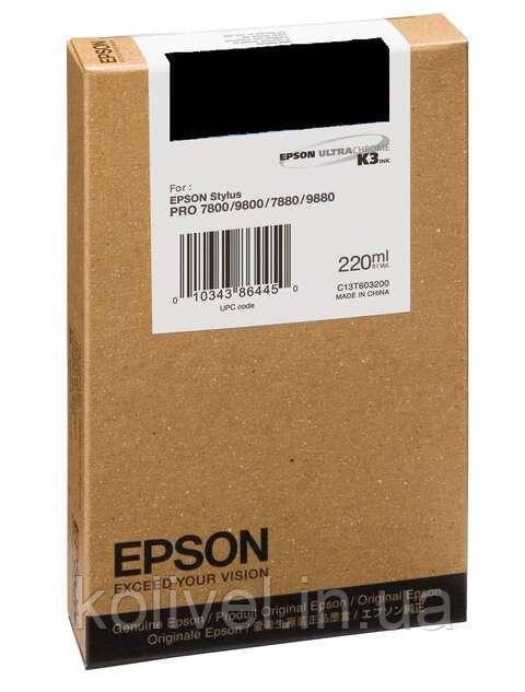 Картридж Epson StPro 7800/7880/9800/9880 photo black, 220мл. (C13T603100) Киев - изображение 1