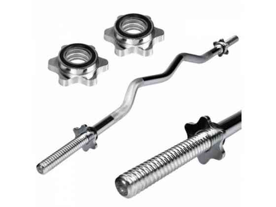 Лавка для жиму з тягою + 4 грифа + Металеві диски 65 кг Гантелі, гирі, штанги та диски набір Київ