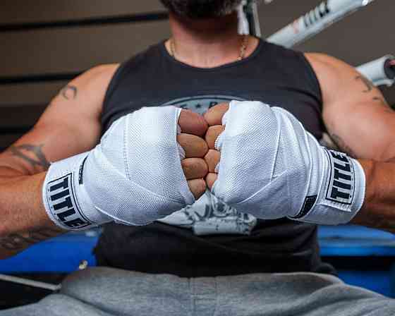 Бинти для боксу TITLE Boxing Select 180" Semi Elastic Mexican White (4.5м.) Каменское