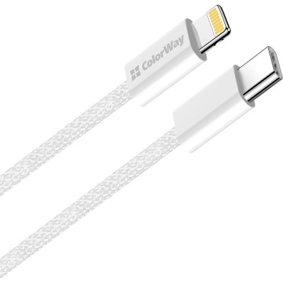 Дата кабель USB-C to Lightning 1.0m 27W grey ColorWay (CW-CBPDCL061-GR) Вінниця - фото 8