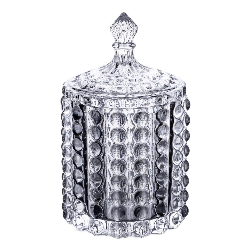 Yiwu Цукерниця стеклянная з кришкою Ø7.5 см ваза цукорниця кругла HP-4-105 Київ - фото 1